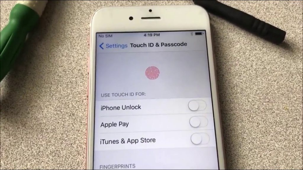 iphone touch id çalıştırılamadı